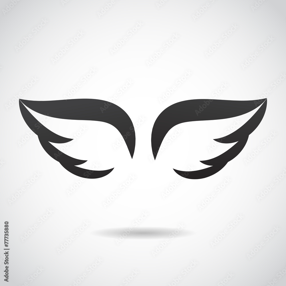 Wing vector icon. Wing vector icon.