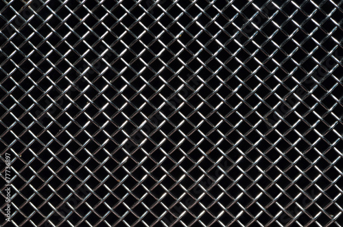 Nice gray steel grid over a black background