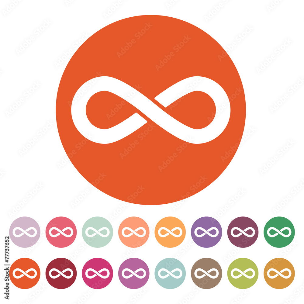 The infinity icon. Infinity symbol. Flat The infinity icon. Infinity symbol. Flat