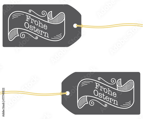 retro frohe ostern tags