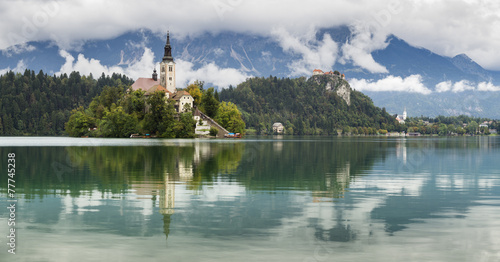  church on the island  Lake Bled  Slovenia