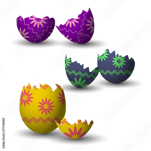 broken easter eggs collection