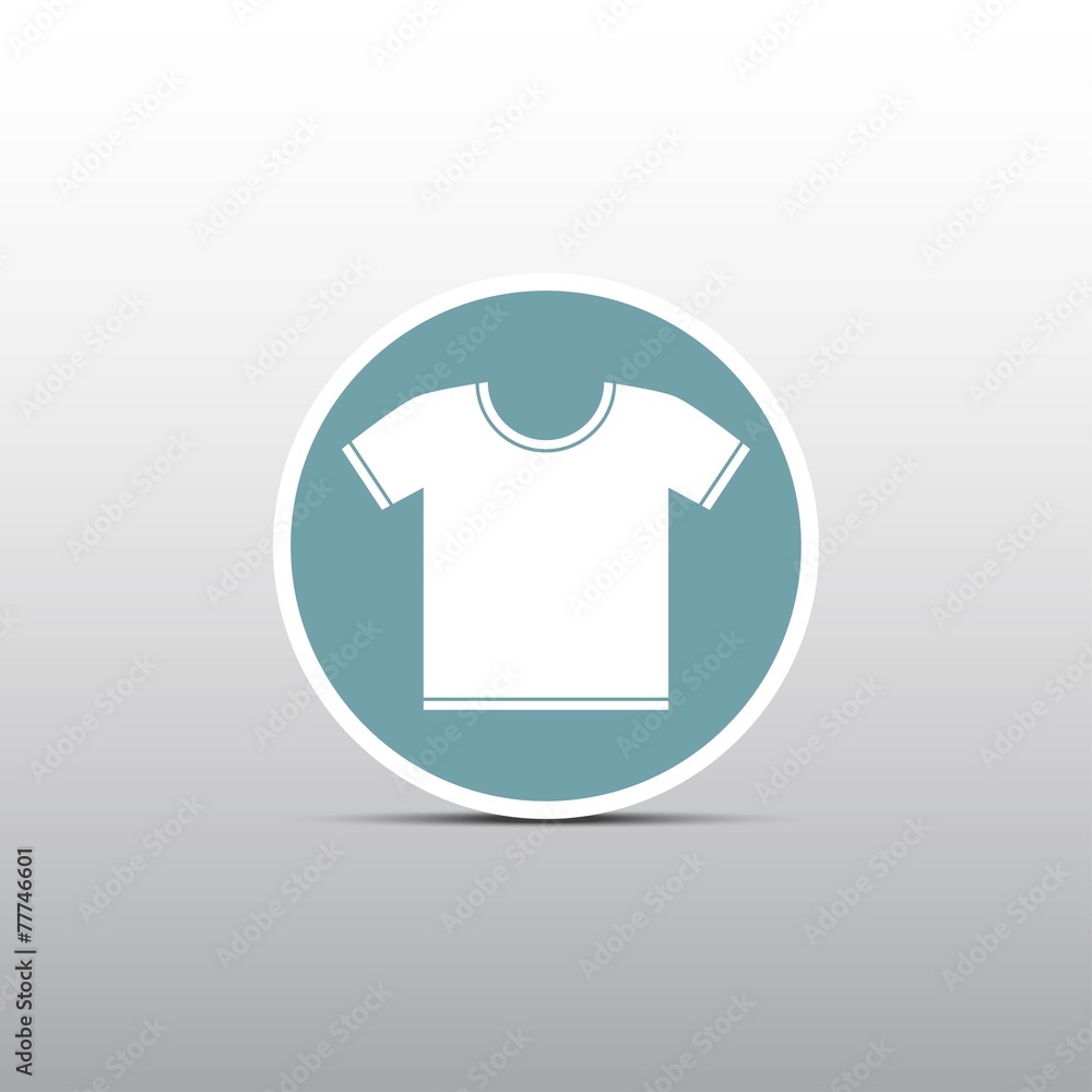 white T-shirt icon in the circle white T-shirt icon in the circle