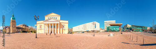 Darmstadt, Panorama, Staatsarchiv, Museum und Darmstadtium