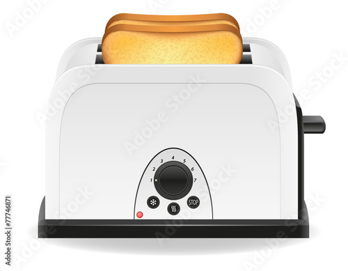 toast in a toaster vector illustration