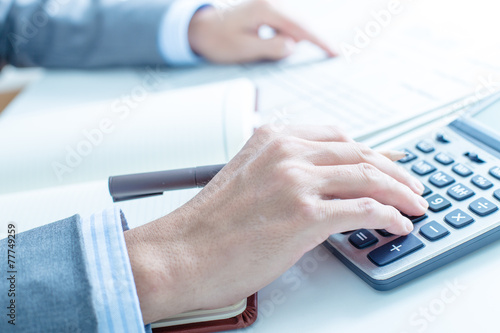 Man Analysis Business. Accounting