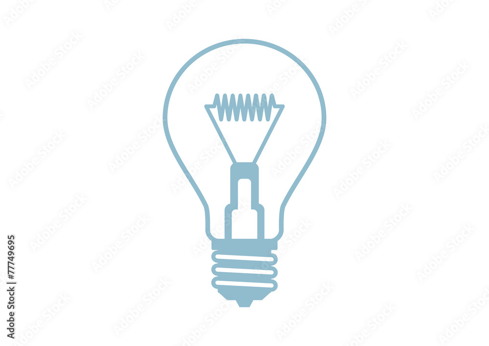 Light bulb icon on white background Light bulb icon on white background