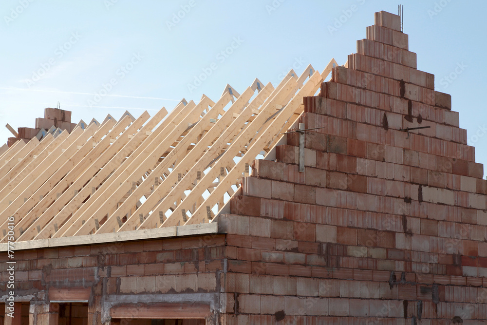 Fototapeta premium maison en construction