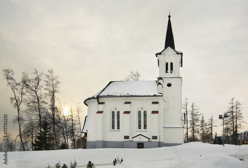 Evangelical churchin Novy Smokovec.  High Tatras. Slovakia