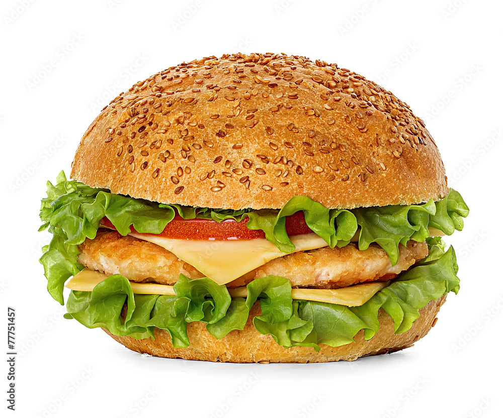 Hamburger isolated on white Hamburger isolated on white