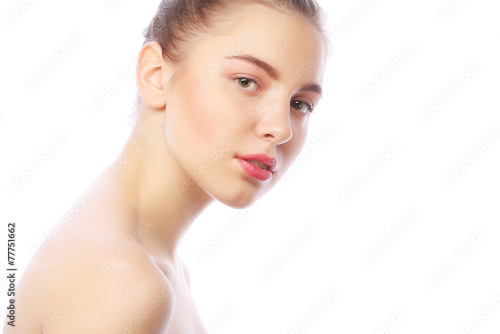 Portrait of beautiful young girl with clean skin Portrait of beautiful young girl with clean skin