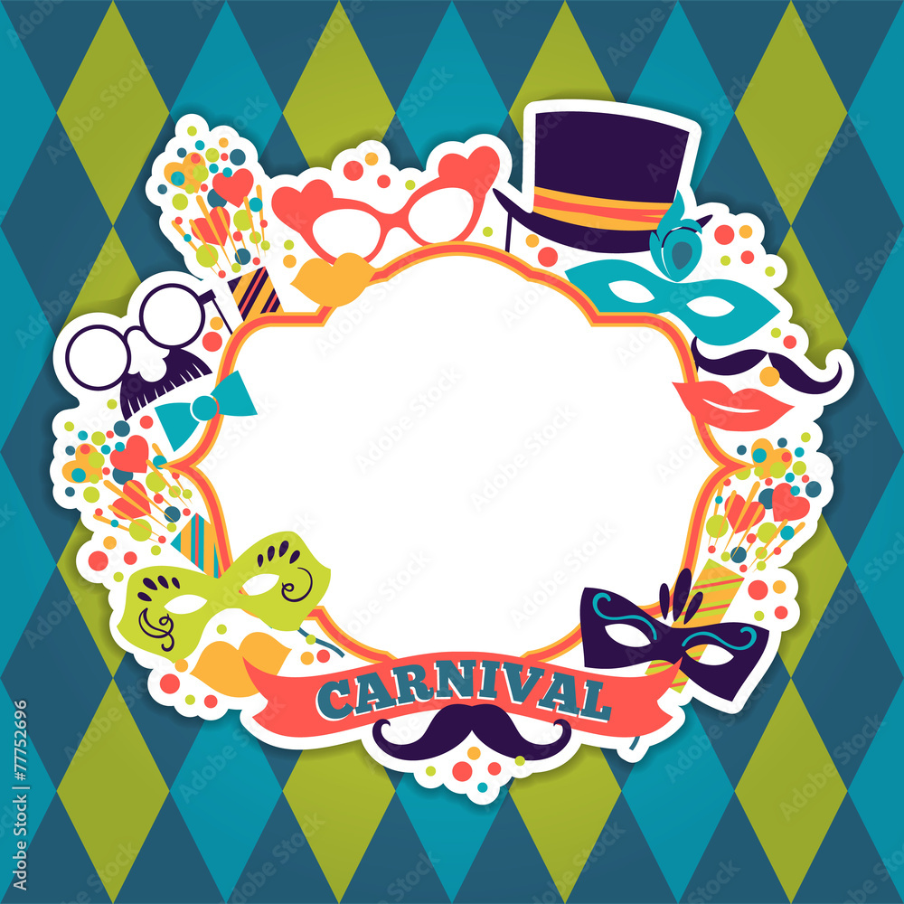Celebration festive background with carnival icons and objects. Celebration festive background with carnival icons and objects.