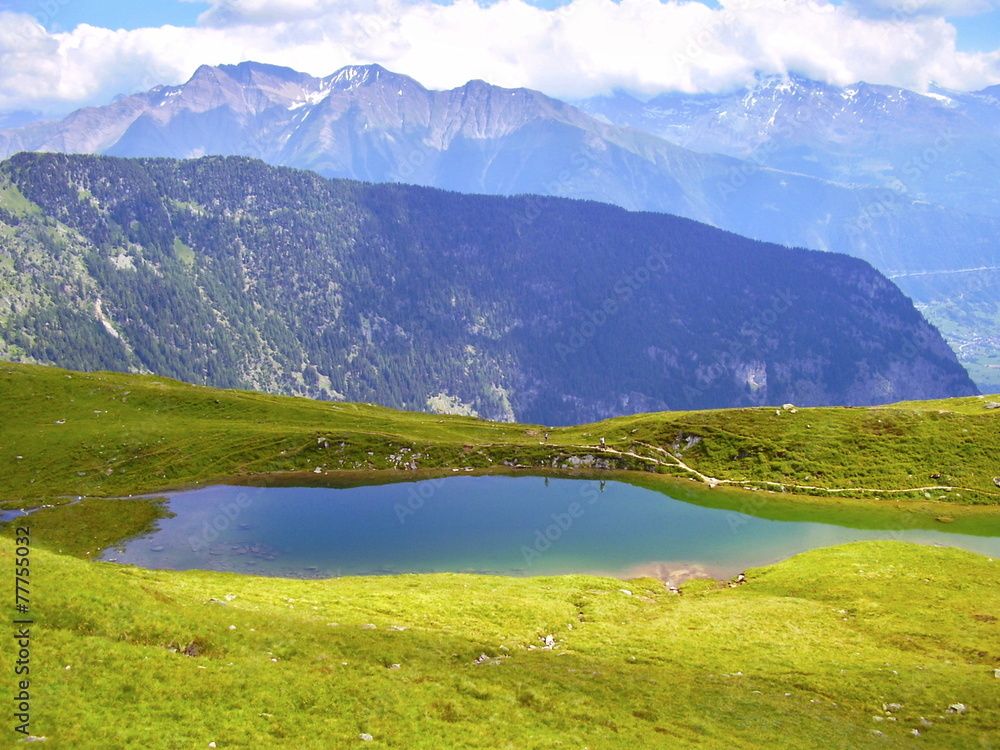 Fototapeta premium alps river landscape