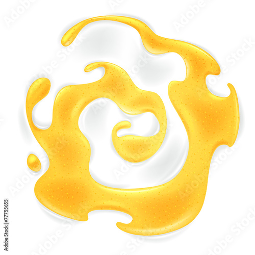 Swirl of honey or maple syrup.