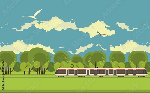 train in the countryside