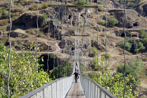 suspension bridge in the cave city of Khndzoresk