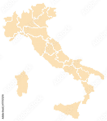 Mappa d'Italia, astratta, science fiction, pixel