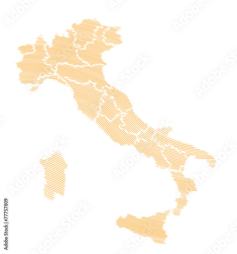 Mappa d'Italia, astratta, science fiction, pixel