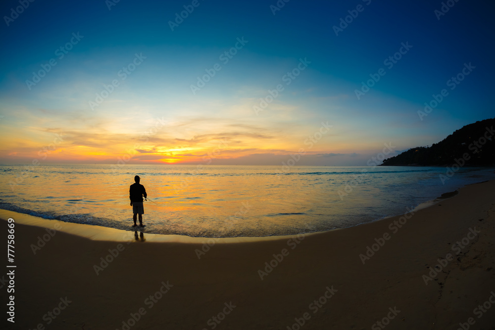 the fisherman on the seashore