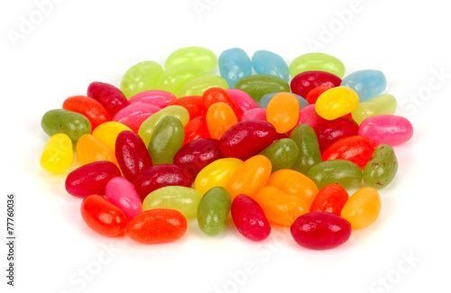 colorful candy on a white background
