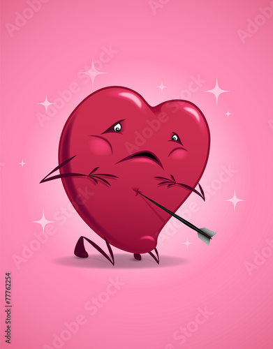 Valentine wounded heart.