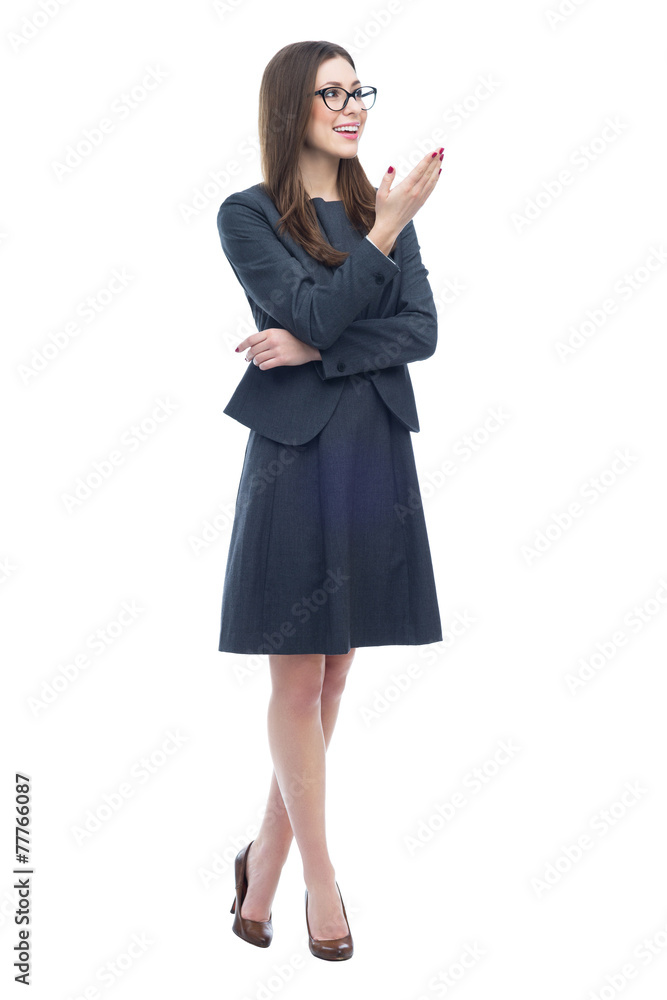 Attractive woman pointing Attractive woman pointing