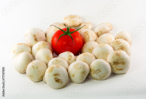 Tomato in mushrooms.