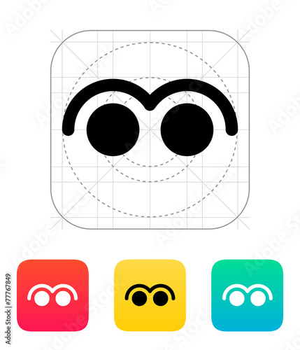Two Finger tap gesture abstract icon.
