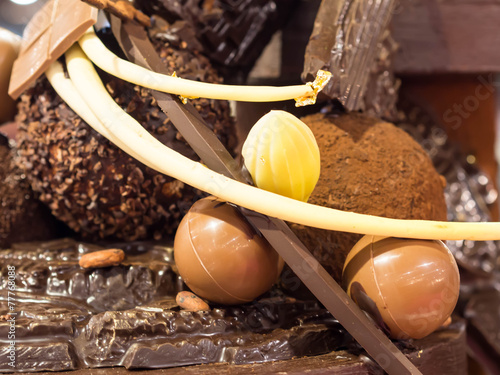 Chocolate at Salon du Chocolat, Brussels, Belgium photo