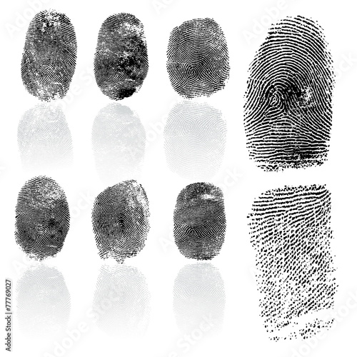 Set of fingerprints, vector illustration