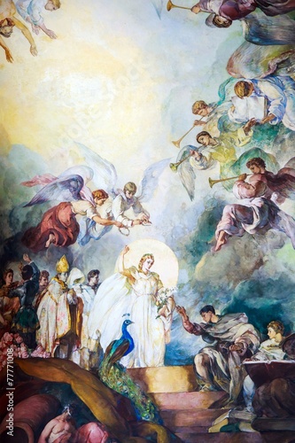 Wall painting in national pantheon, Santo Domingo