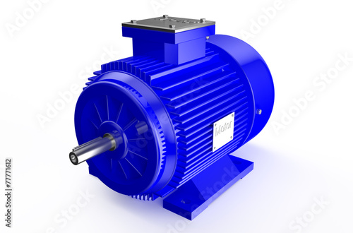 Industrial blue electric motor