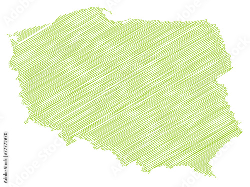 Landkarte *** scribbled Polen