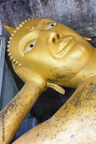 Statue of lie down Buddha at Wat Phra Phutthachai