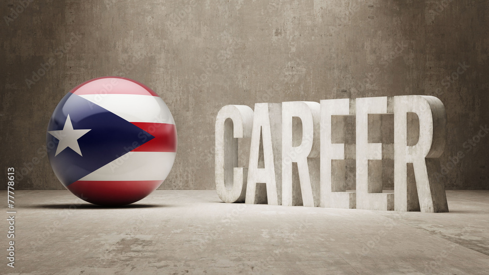 Naklejka premium Puerto Rico. Career Concept