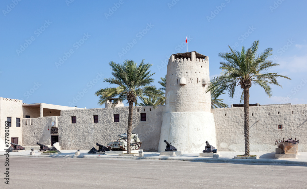 Naklejka premium Historic fort and museum in Umm Al Quwain, UAE