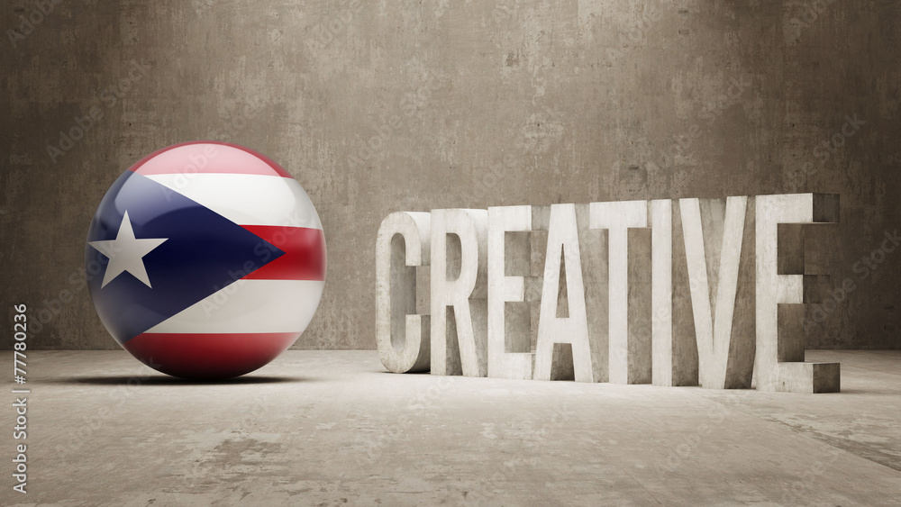 Naklejka premium Puerto Rico. Creative Concept