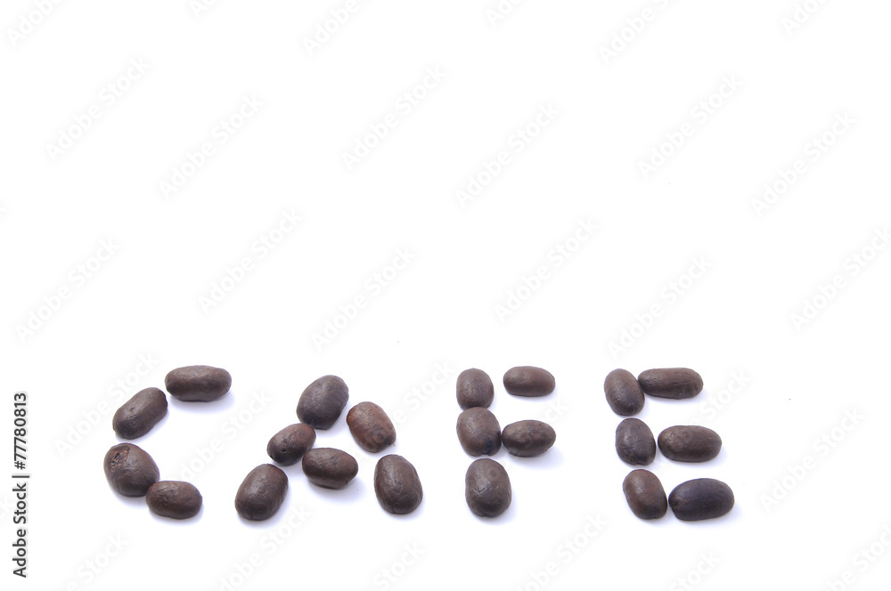 Coffee bean on white background Coffee bean on white background