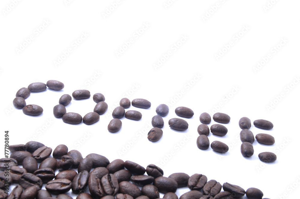 Coffee bean on white background Coffee bean on white background