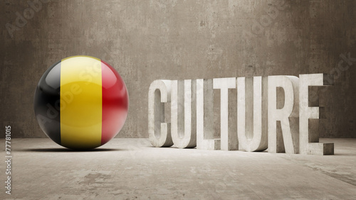 Quadro su tela Belgium. Culture  Concept