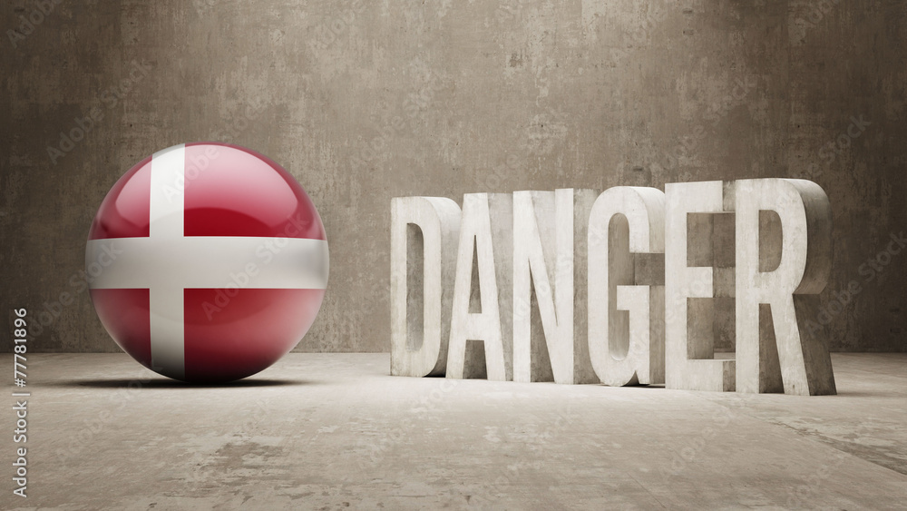 Obraz premium Denmark. Danger Concept