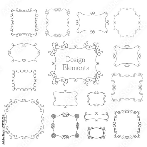 Vintage decoration elements for design
