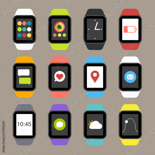Vector Smart Watch Icons