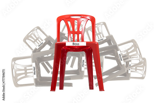 Abstract chair represents the position in the organization.