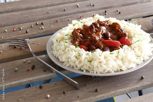 chilli con carne with rice