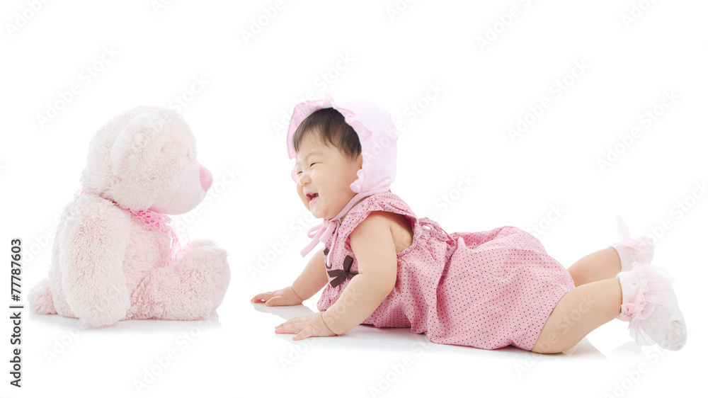 6 months old asian baby playing with toy 6 months old asian baby playing with toy