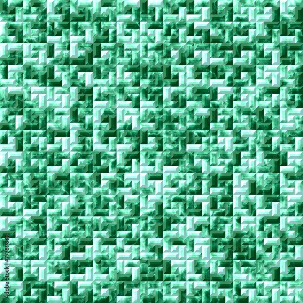 Fototapeta premium Green seamless brick texture