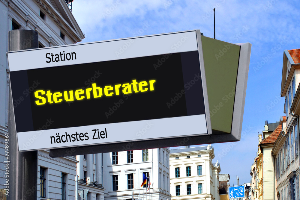 Naklejka premium Anzeigetafel 7 - Steuerberater