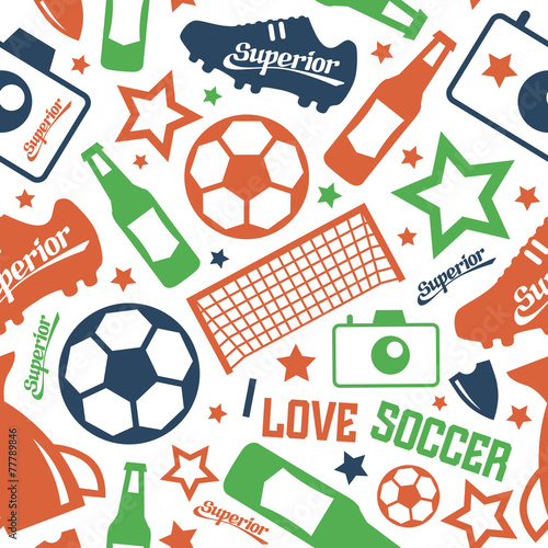 Fototapeta Soccer  seamless pattern
