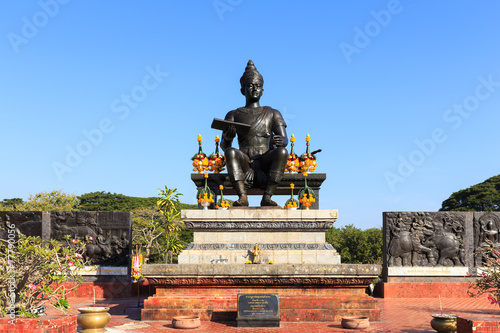 Monument of King Ramkhamhaeng the Great in Sukhothai historical